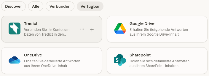 Tredict MCP-Konnektor in Perplexity verbinden.