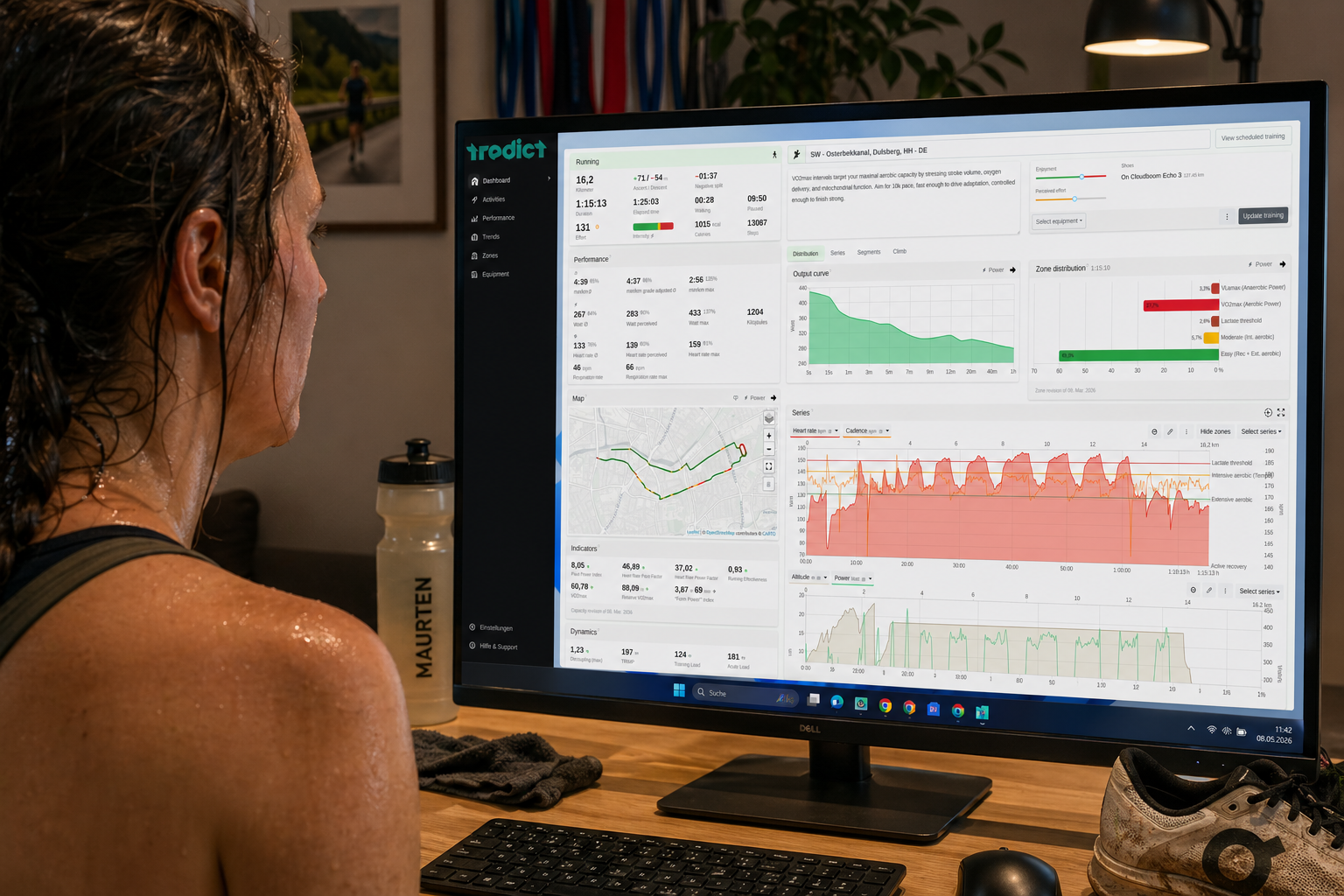 Tredict App auf einem Windows-Desktop.