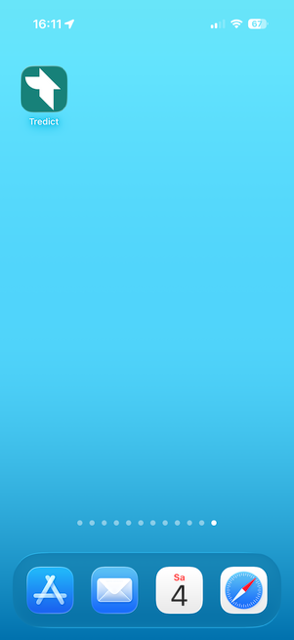 Tredict App-Symbol auf dem iOS Home-Bildschirm.